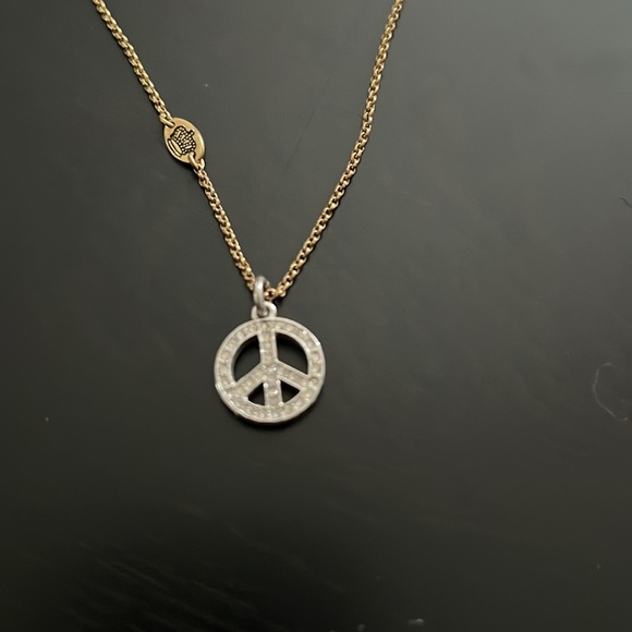 Vintage juicy couture peace sign necklace - Picture 2 of 4